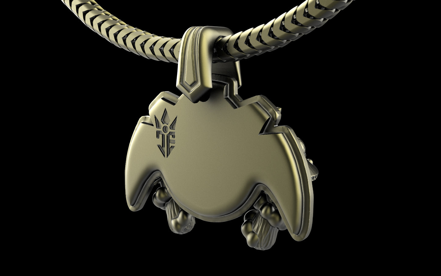 "Maddox" Long-Haired Cow/Bull/Ox with UFO's Pendant with Chain - Sterling Silver / Brass / Bronze