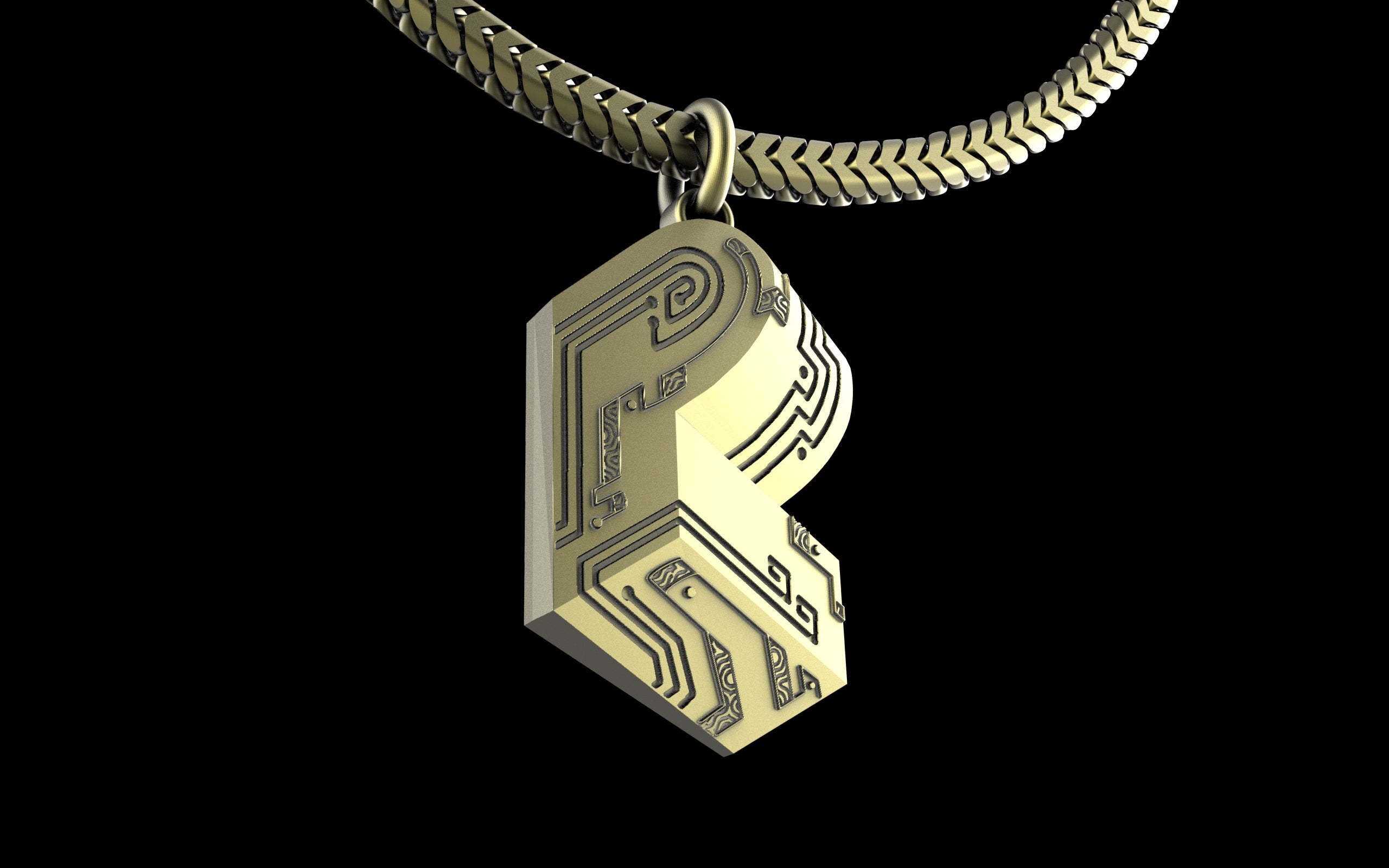 "Pretty Lights" Gemstone Pendant with Chain - Sterling Silver / Brass / Bronze