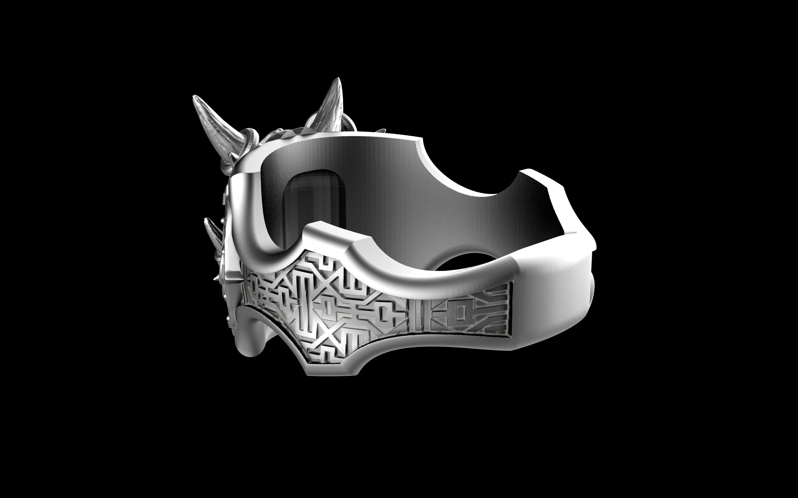 "Um'graf" Japanese Oni/Yokai Demon Ring - Sterling Silver / Brass / Bronze