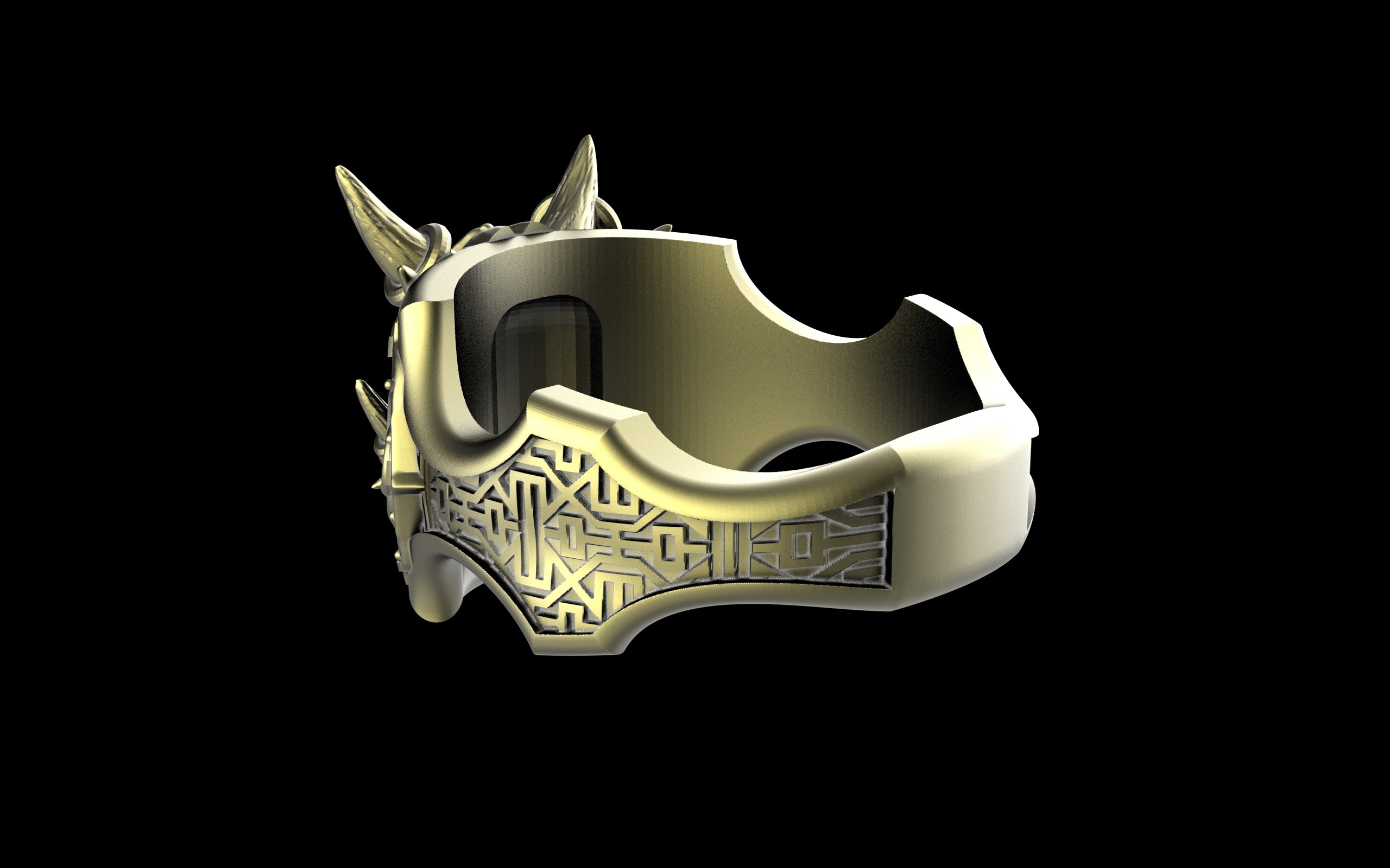 "Um'graf" Japanese Oni/Yokai Demon Ring - Sterling Silver / Brass / Bronze