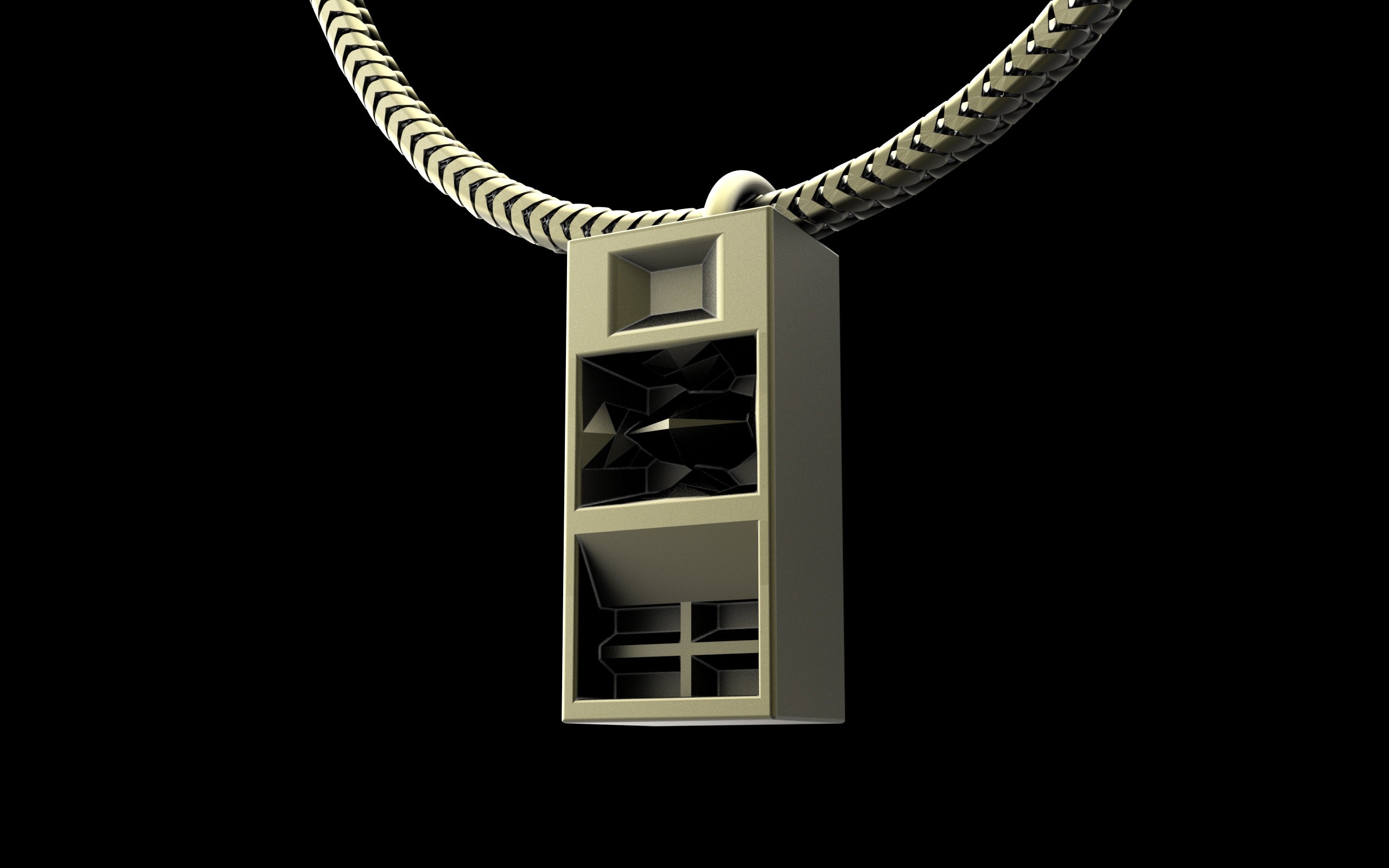 pheel. x C.E. Funktion One RES 4/5 Pendant with Chain - Sterling Silver / Brass / Bronze