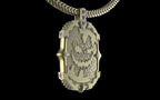"Dissipation Error" Biomechanical Cyberpunk Pendant with Chain - Sterling Silver / Brass / Bronze