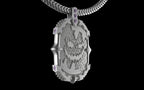 "Dissipation Error" Biomechanical Cyberpunk Pendant with Chain - Sterling Silver / Brass / Bronze
