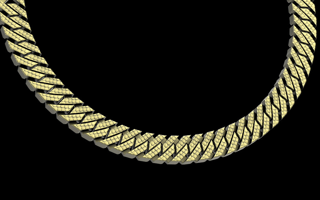 Fish Scale Cut - Tech Cuban Chain