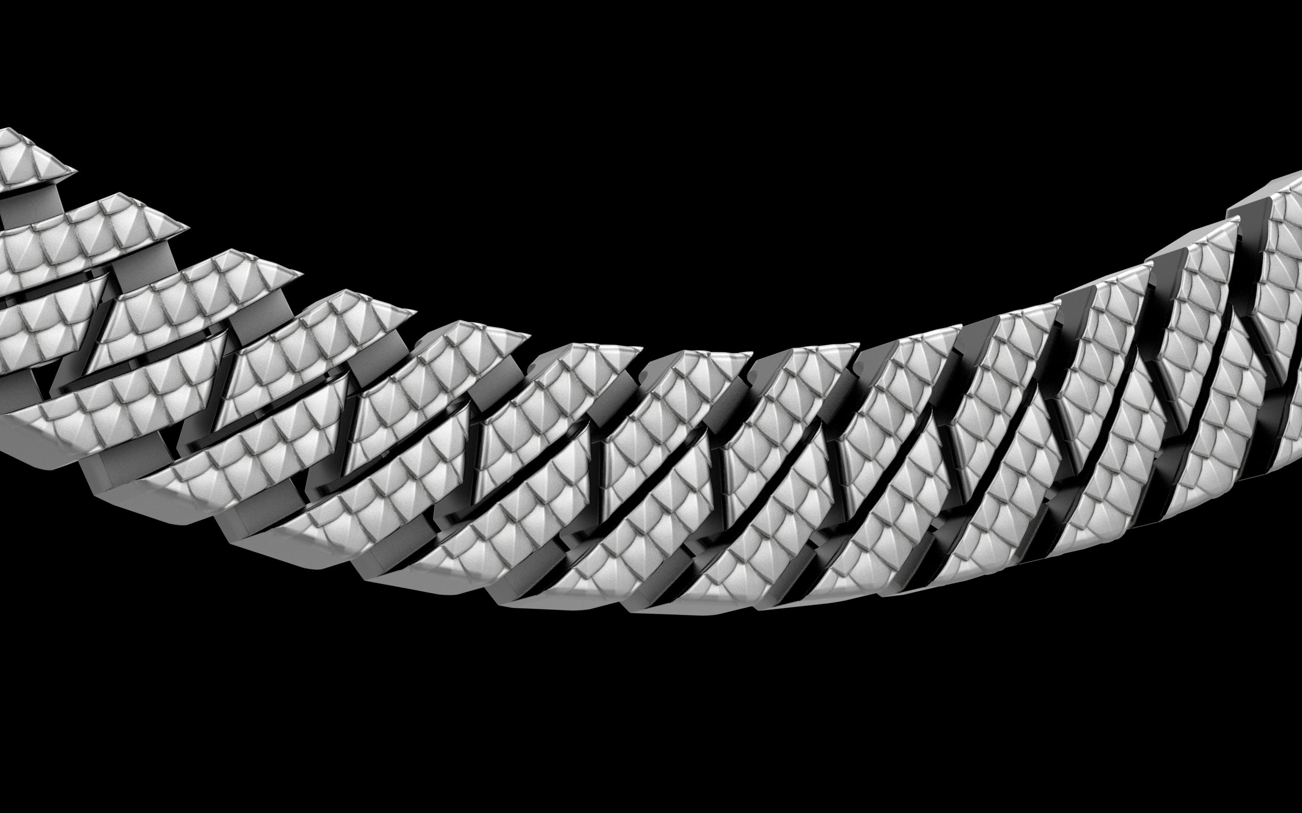 Fish Scale Cut - Tech Cuban Chain