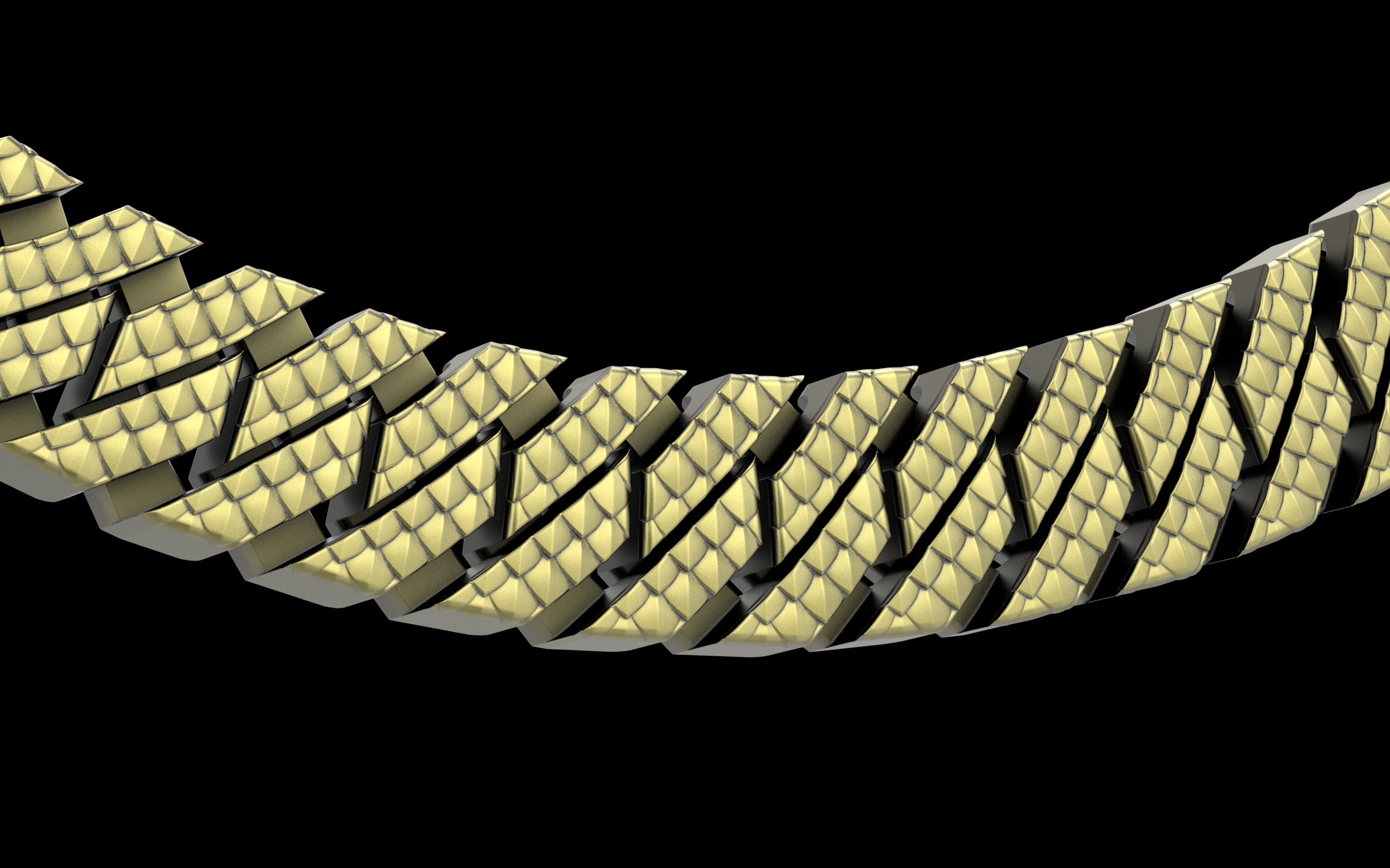 Fish Scale Cut - Tech Cuban Chain