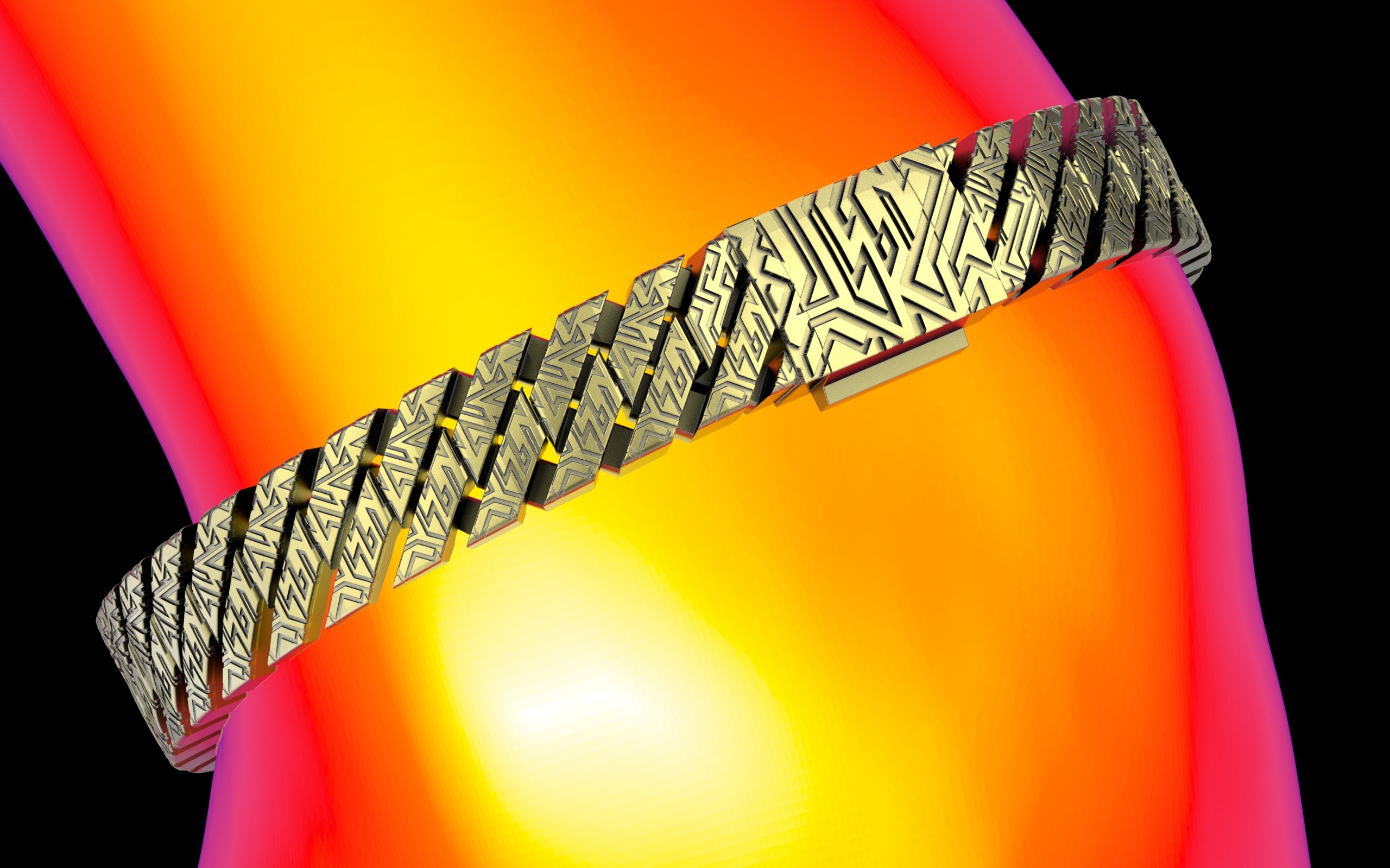 Graffiti Cut - Tech Cuban Bracelet