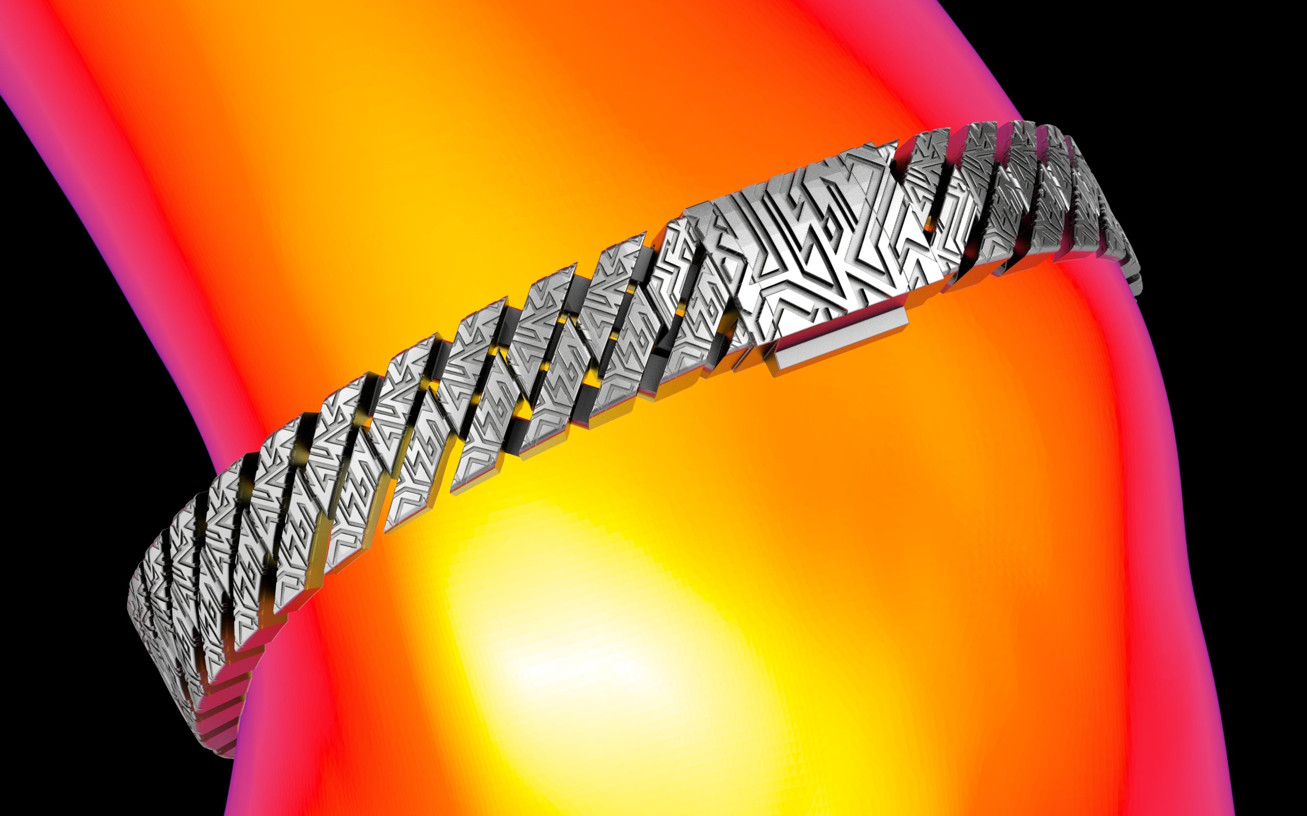 Graffiti Cut - Tech Cuban Bracelet
