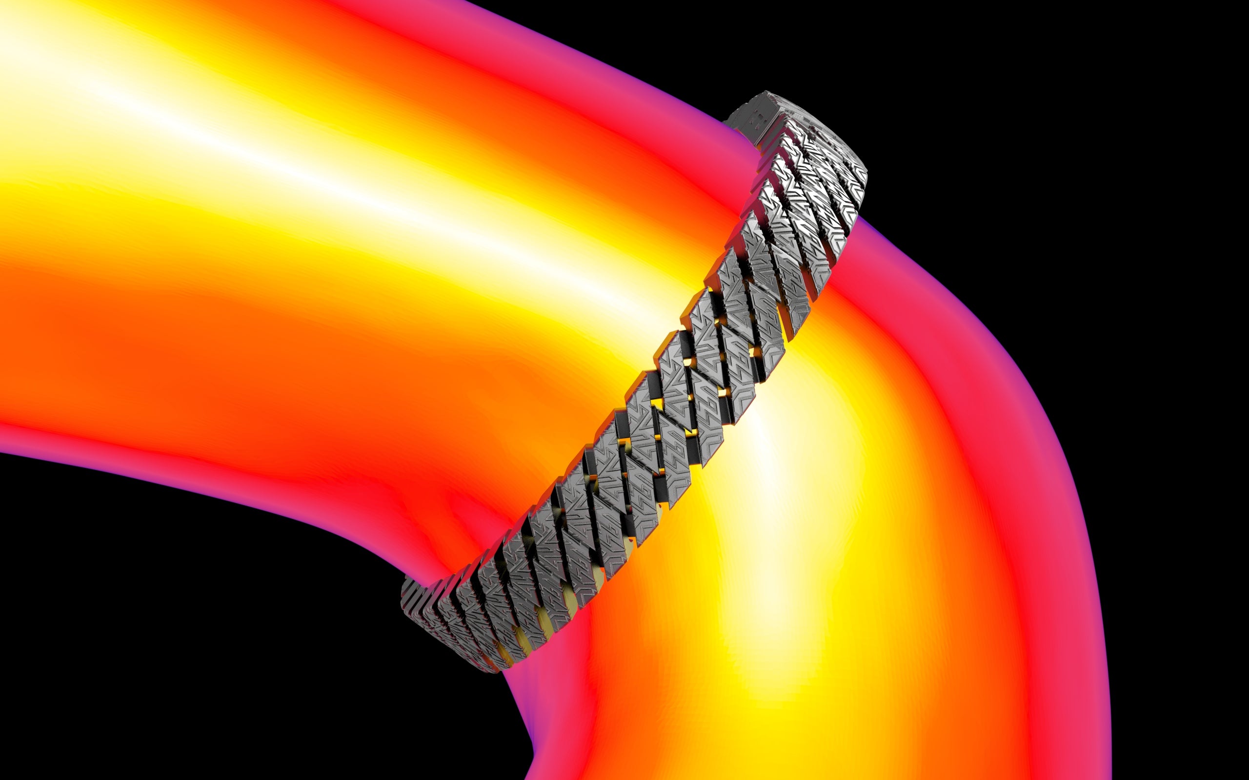 Graffiti Cut - Tech Cuban Bracelet