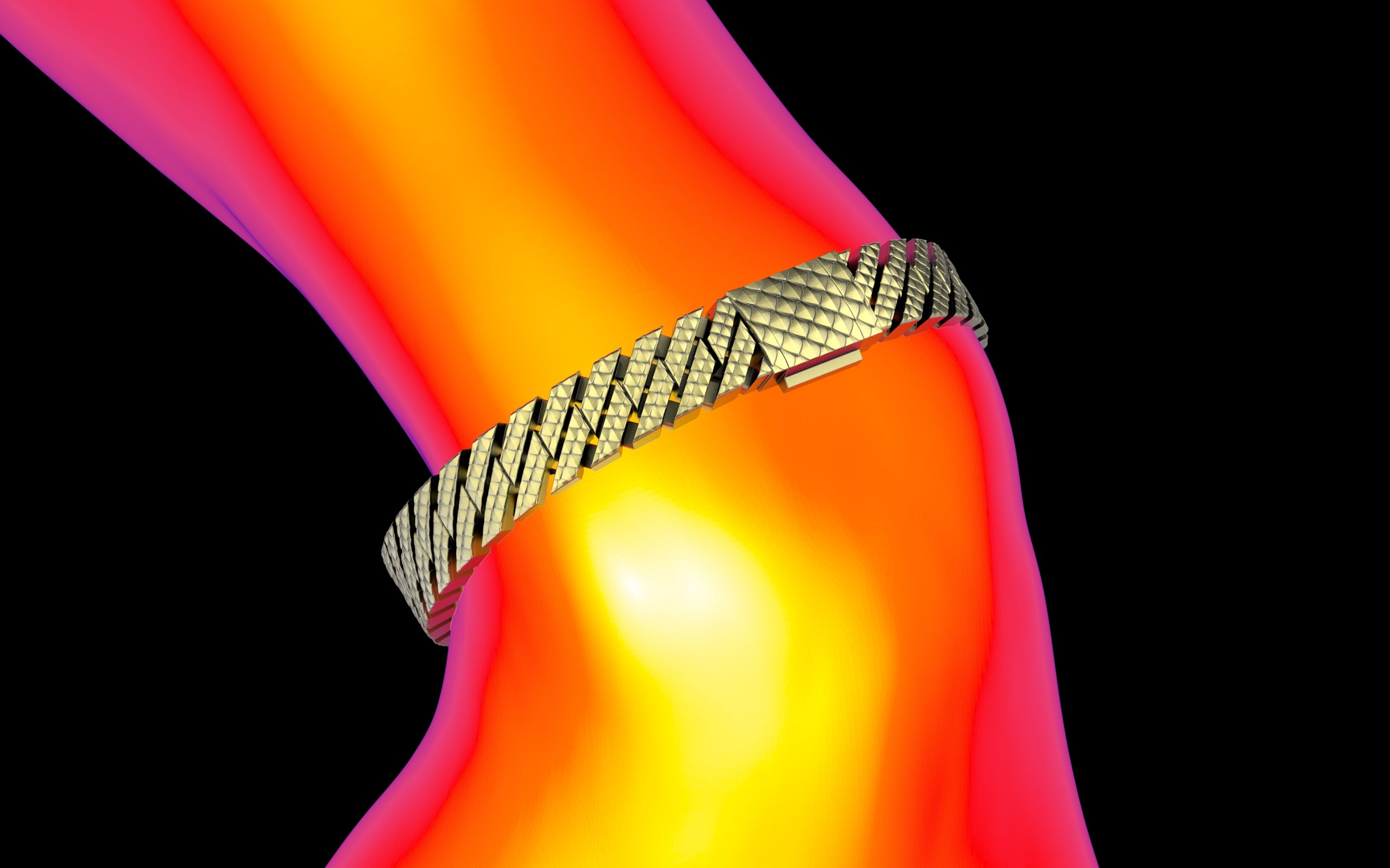 Fish Scale Cut - Tech Cuban Bracelet