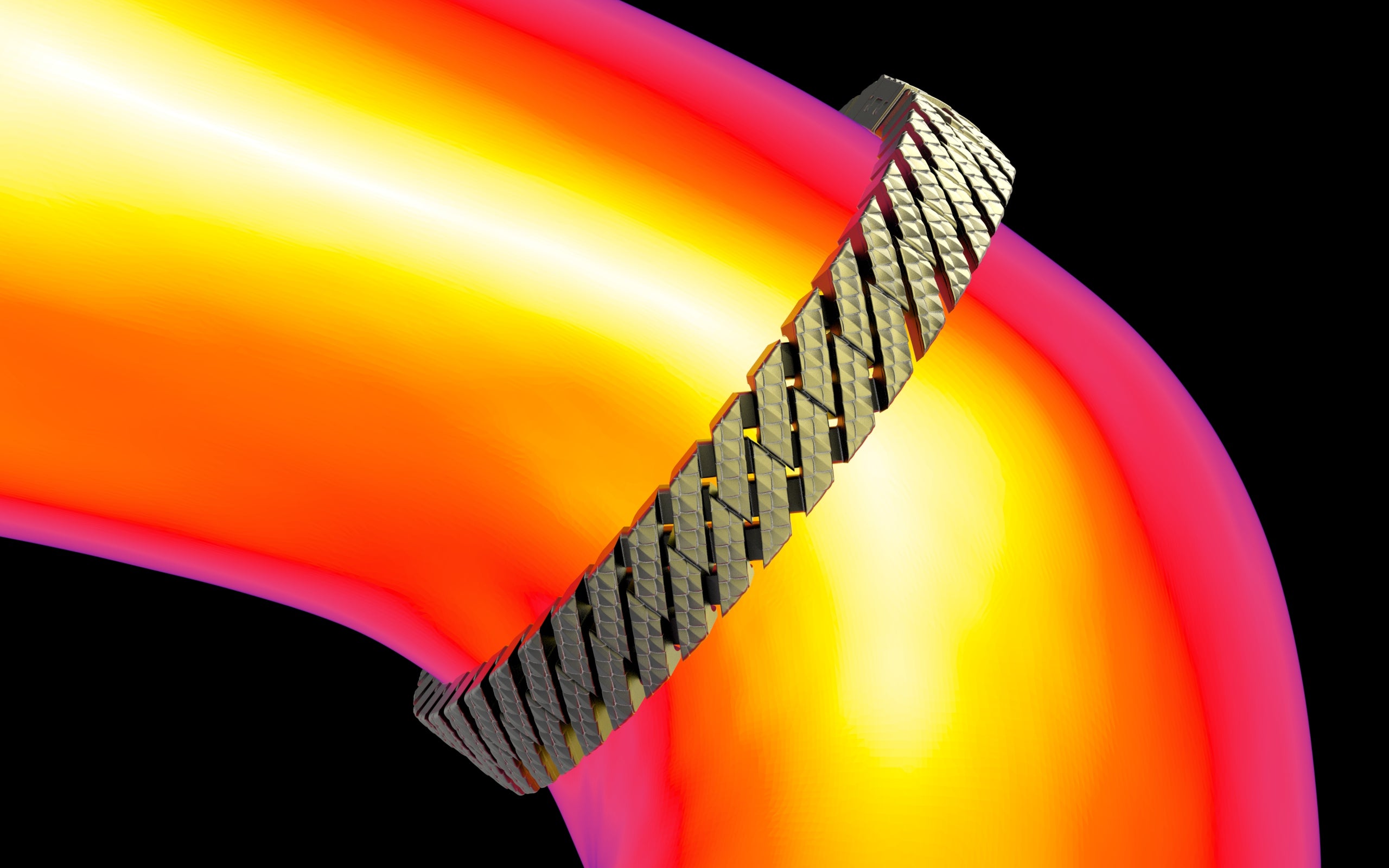 Fish Scale Cut - Tech Cuban Bracelet