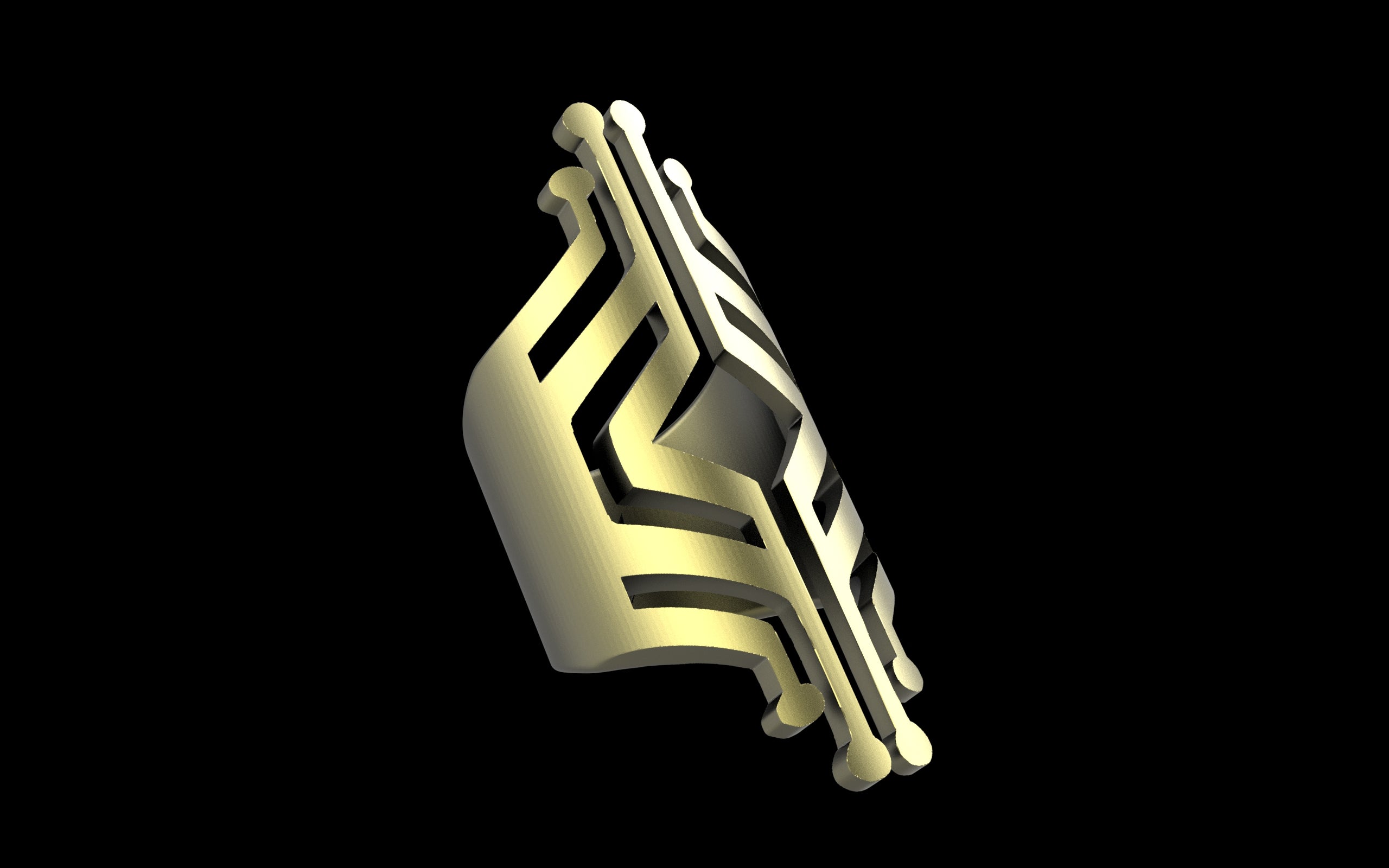 "Freya" - Ornamental Alchemy x C.E. Future Tribal Ring - Sterling Silver / Brass