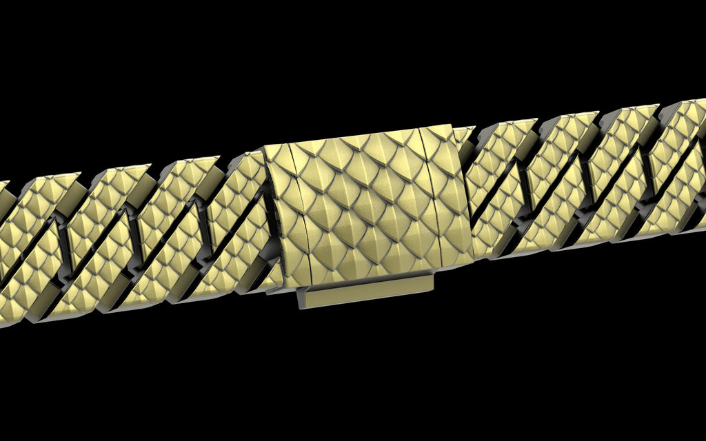 Fish Scale Cut - Tech Cuban Bracelet