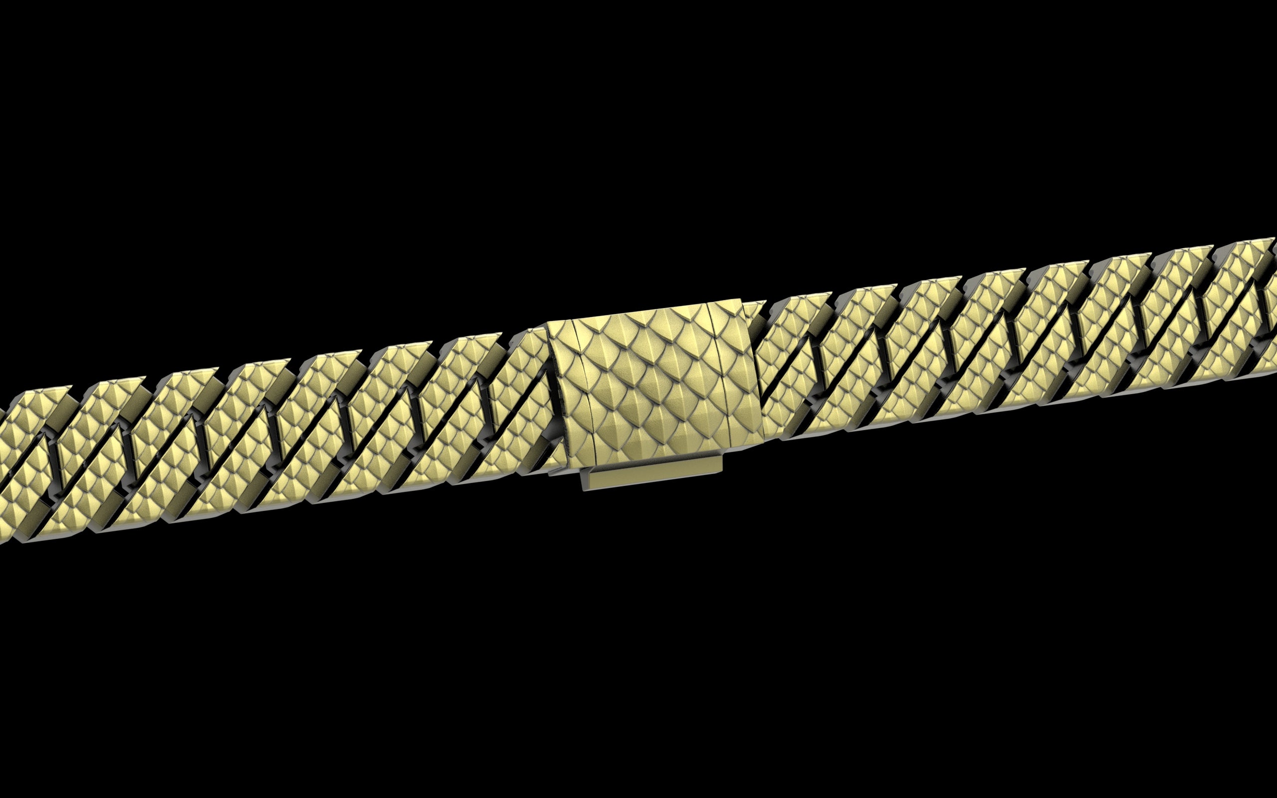 Fish Scale Cut - Tech Cuban Bracelet