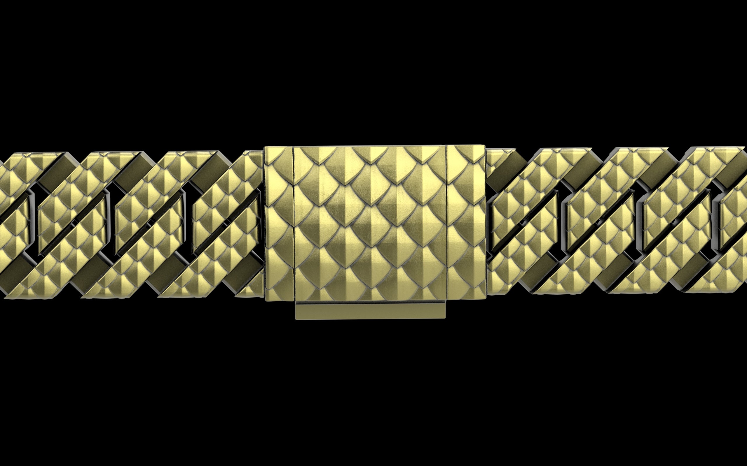Fish Scale Cut - Tech Cuban Bracelet