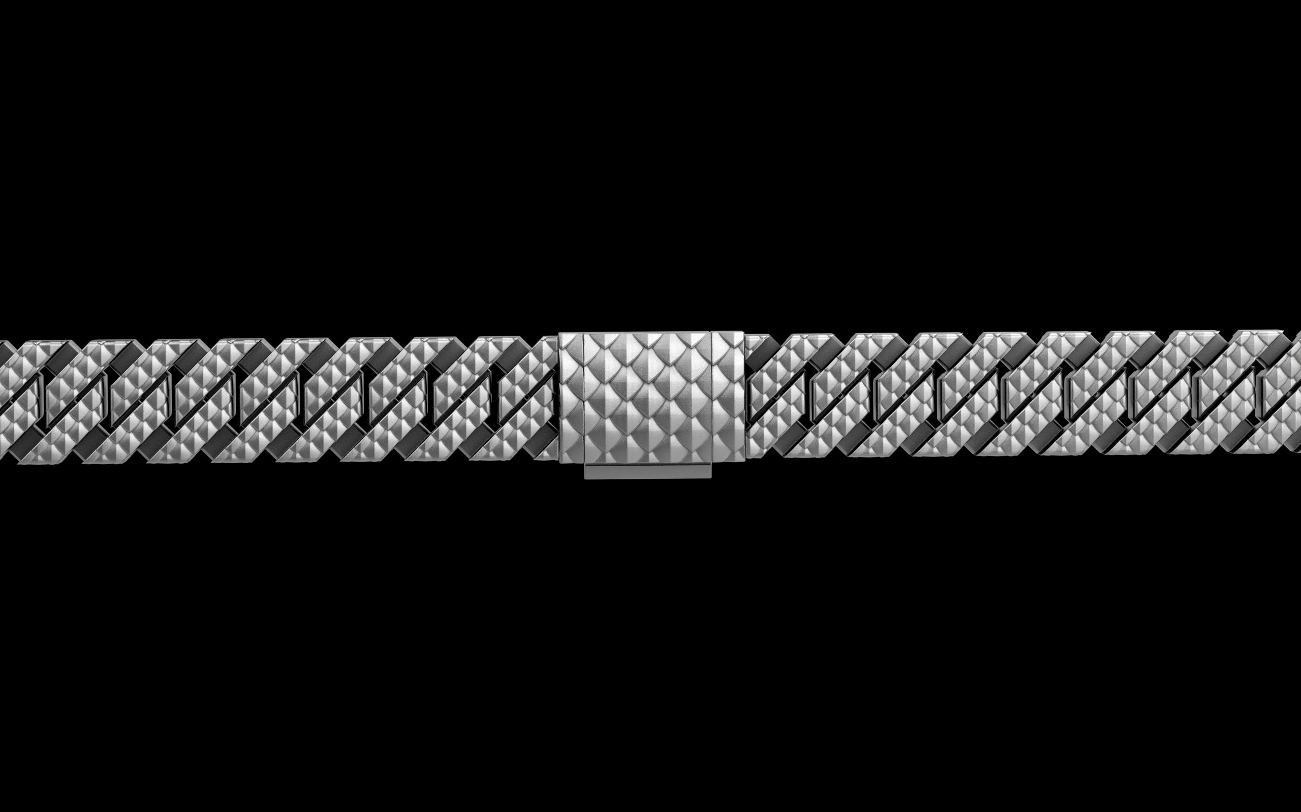 Fish Scale Cut - Tech Cuban Bracelet