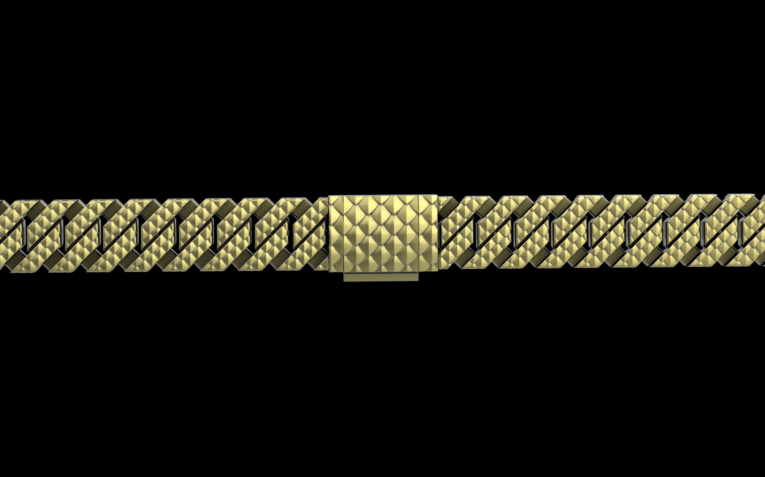 Fish Scale Cut - Tech Cuban Bracelet