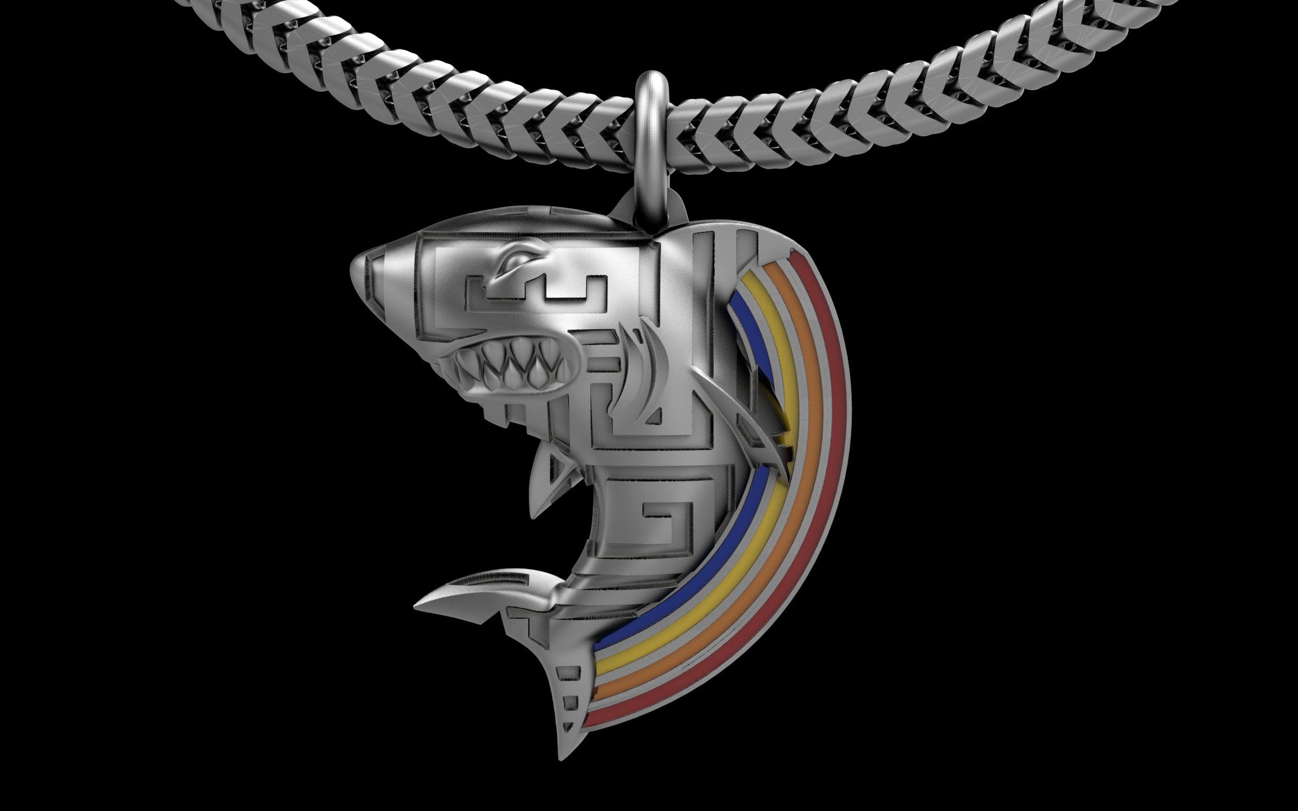 Pretty Lights Lazer Shark Pendant