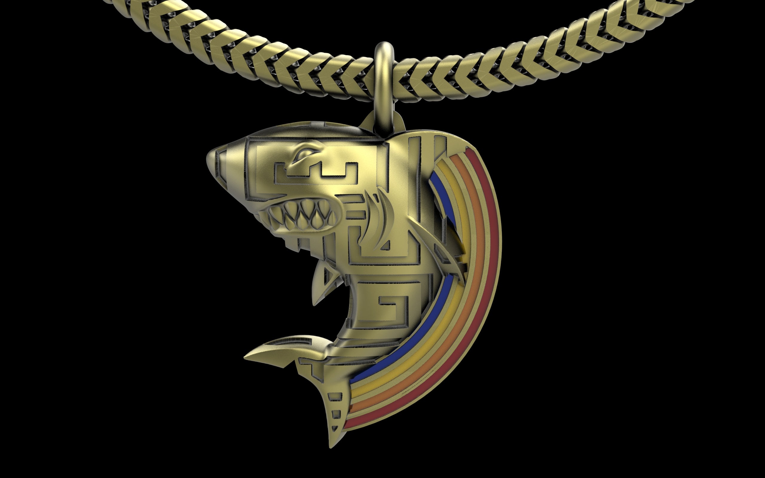 Pretty Lights Lazer Shark Pendant