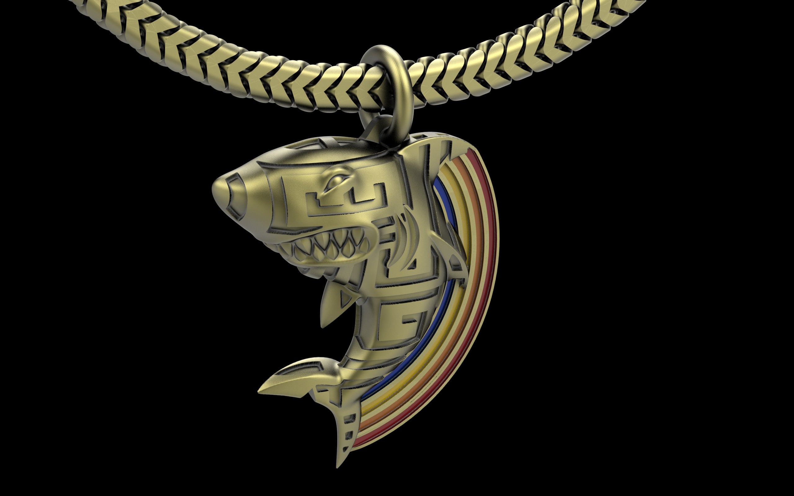 Pretty Lights Lazer Shark Pendant
