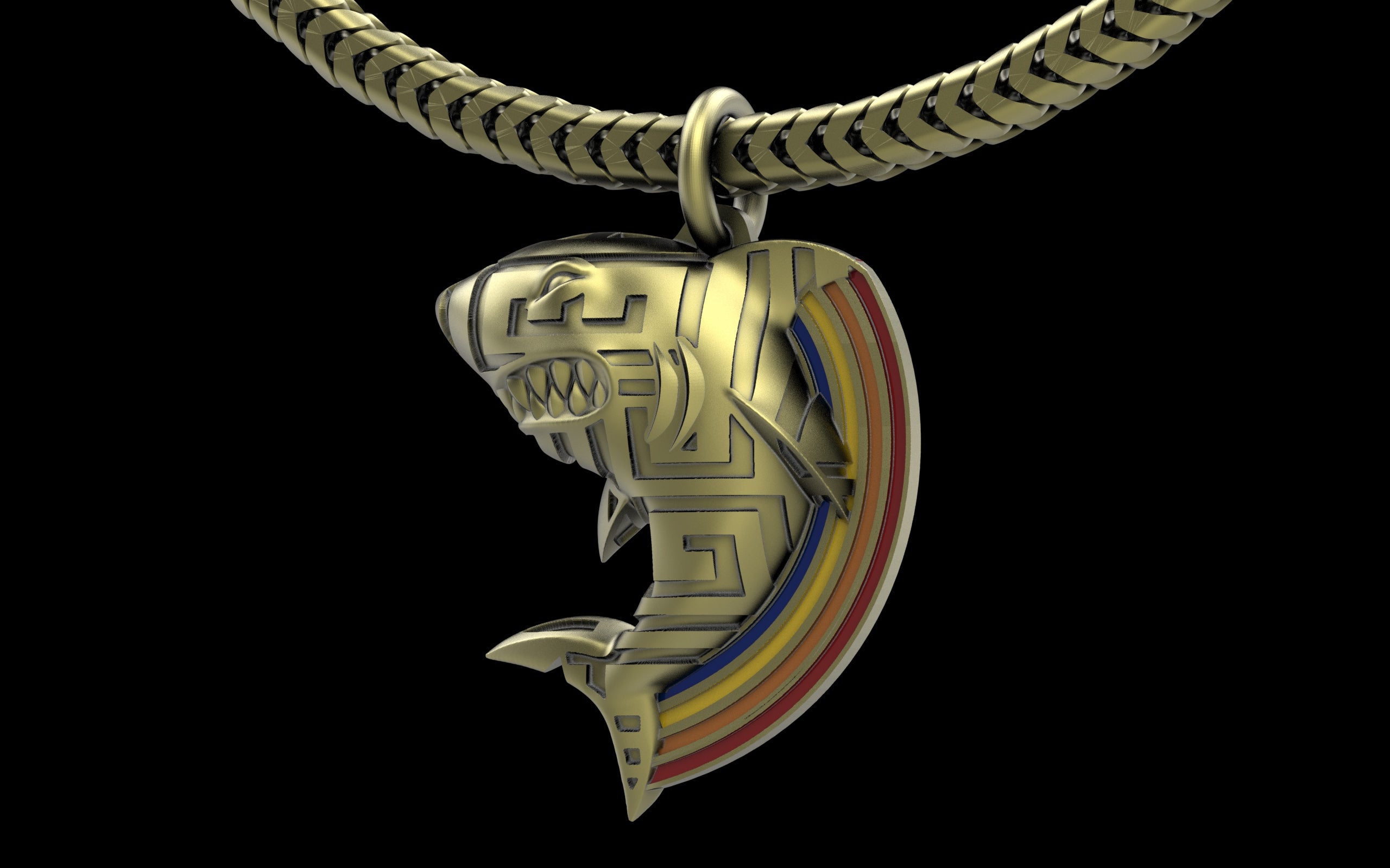 Pretty Lights Lazer Shark Pendant