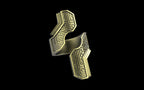"Hydreia" Future Tribal Patterned Asymmetrical Ring - Sterling Silver / Brass / Bronze