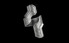 "Hydreia" Future Tribal Patterned Asymmetrical Ring - Sterling Silver / Brass / Bronze