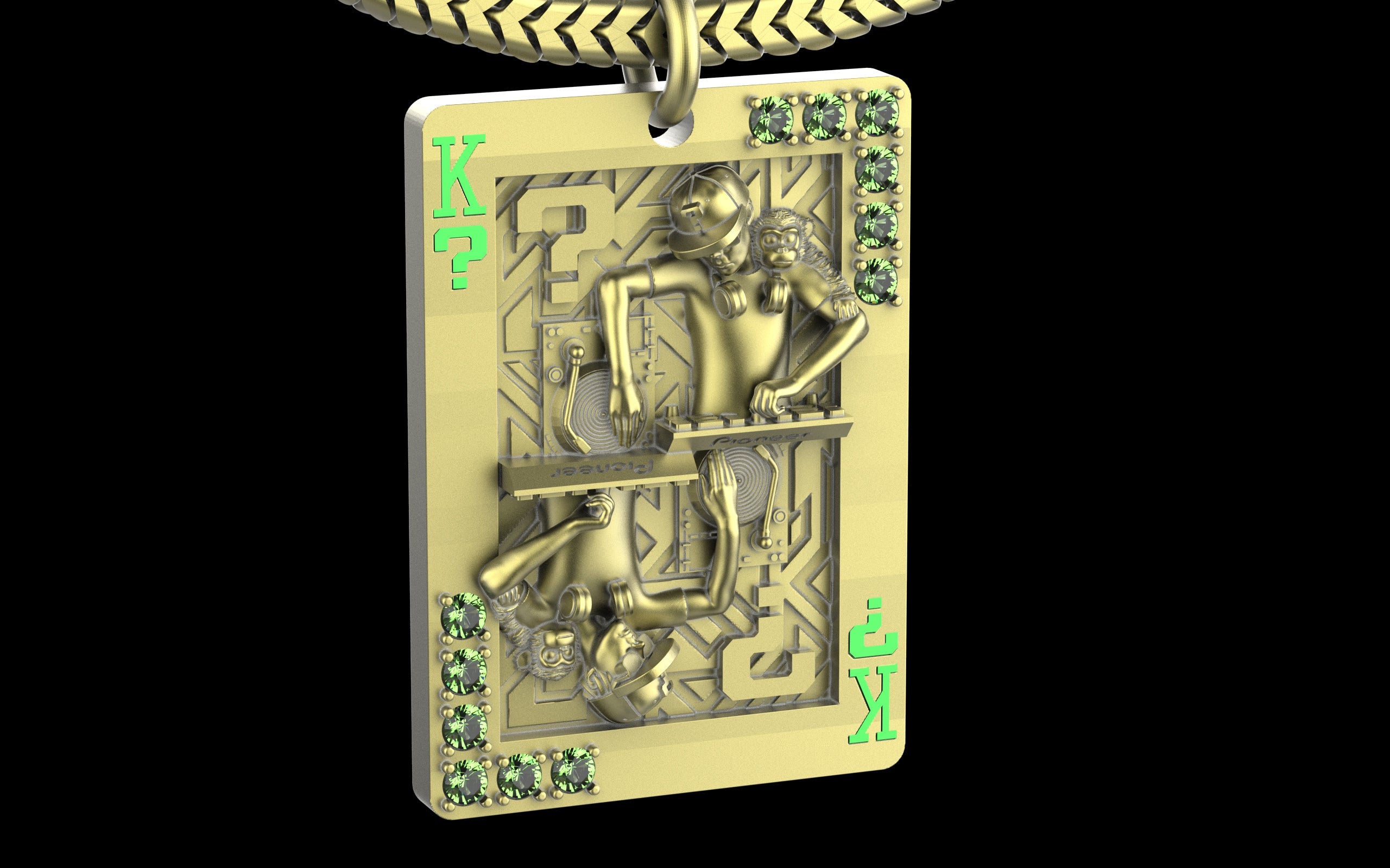 King of Scratch with Gemstones