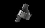 "Hydreia" Future Tribal Patterned Asymmetrical Ring - Sterling Silver / Brass / Bronze