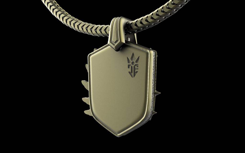 "Kira" Cyberpunk Celestial Angel Pendant with Chain - Sterling Silver / Brass / Bronze