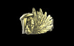 "Kira" Cyberpunk Celestial Angel Ring - Sterling Silver / Brass / Bronze