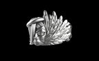 "Kira" Cyberpunk Celestial Angel Ring - Sterling Silver / Brass / Bronze