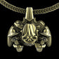 "Maddox" Long-Haired Cow/Bull/Ox with UFO's Pendant with Chain - Sterling Silver / Brass / Bronze