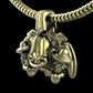 "Maddox" Long-Haired Cow/Bull/Ox with UFO's Pendant with Chain - Sterling Silver / Brass / Bronze