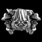 "Maddox" Long-Haired Cow/Bull/Ox with UFO's Ring - Sterling Silver / Brass / Bronze
