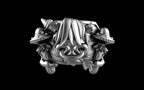 "Maddox" Long-Haired Cow/Bull/Ox with UFO's Ring - Sterling Silver / Brass / Bronze