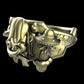"Maddox" Long-Haired Cow/Bull/Ox with UFO's Ring - Sterling Silver / Brass / Bronze