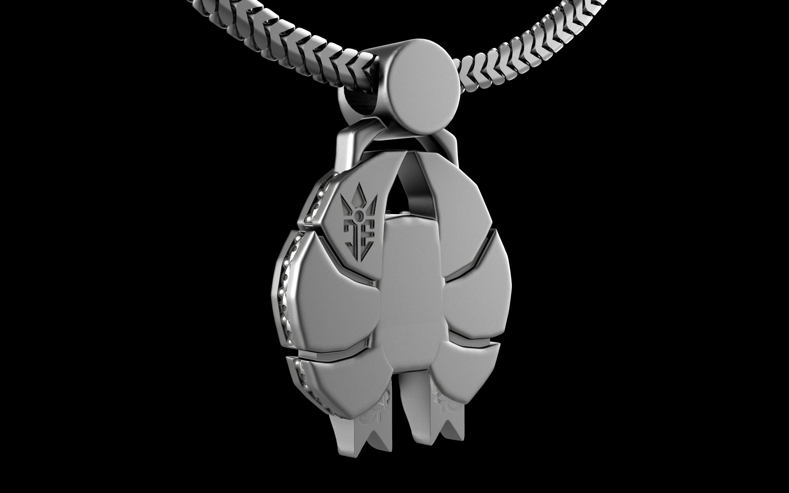 "Nephthys" Undead Egyptian Pharoah Pendant with Chain - Sterling Silver / Brass / Bronze