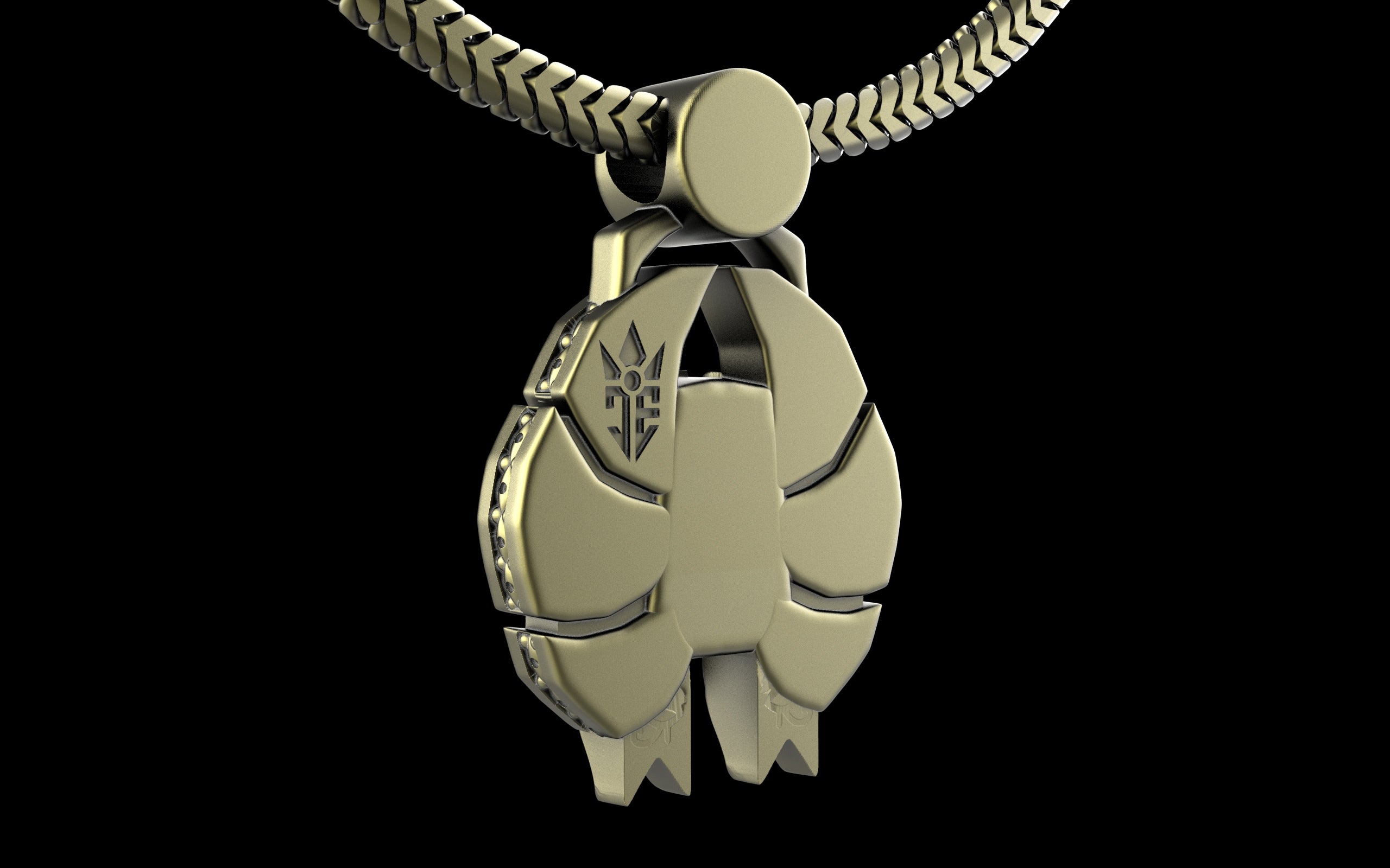 "Nephthys" Undead Egyptian Pharoah Pendant with Chain - Sterling Silver / Brass / Bronze