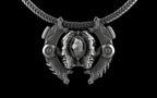 "Omnipresence" Biomechanical Cyberpunk Pendant with Chain - Sterling Silver / Brass / Bronze