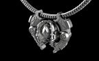 "Omnipresence" Biomechanical Cyberpunk Pendant with Chain - Sterling Silver / Brass / Bronze