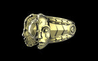 "Omnipresence" Biomechanical Cyberpunk Ring - Sterling Silver / Brass / Bronze