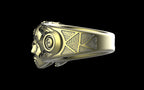 "Omnipresence" Biomechanical Cyberpunk Ring - Sterling Silver / Brass / Bronze