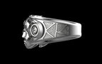 "Omnipresence" Biomechanical Cyberpunk Ring - Sterling Silver / Brass / Bronze