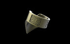 "Amneil" Future Tribal Patterned Symmetrical Ring - Sterling Silver / Brass