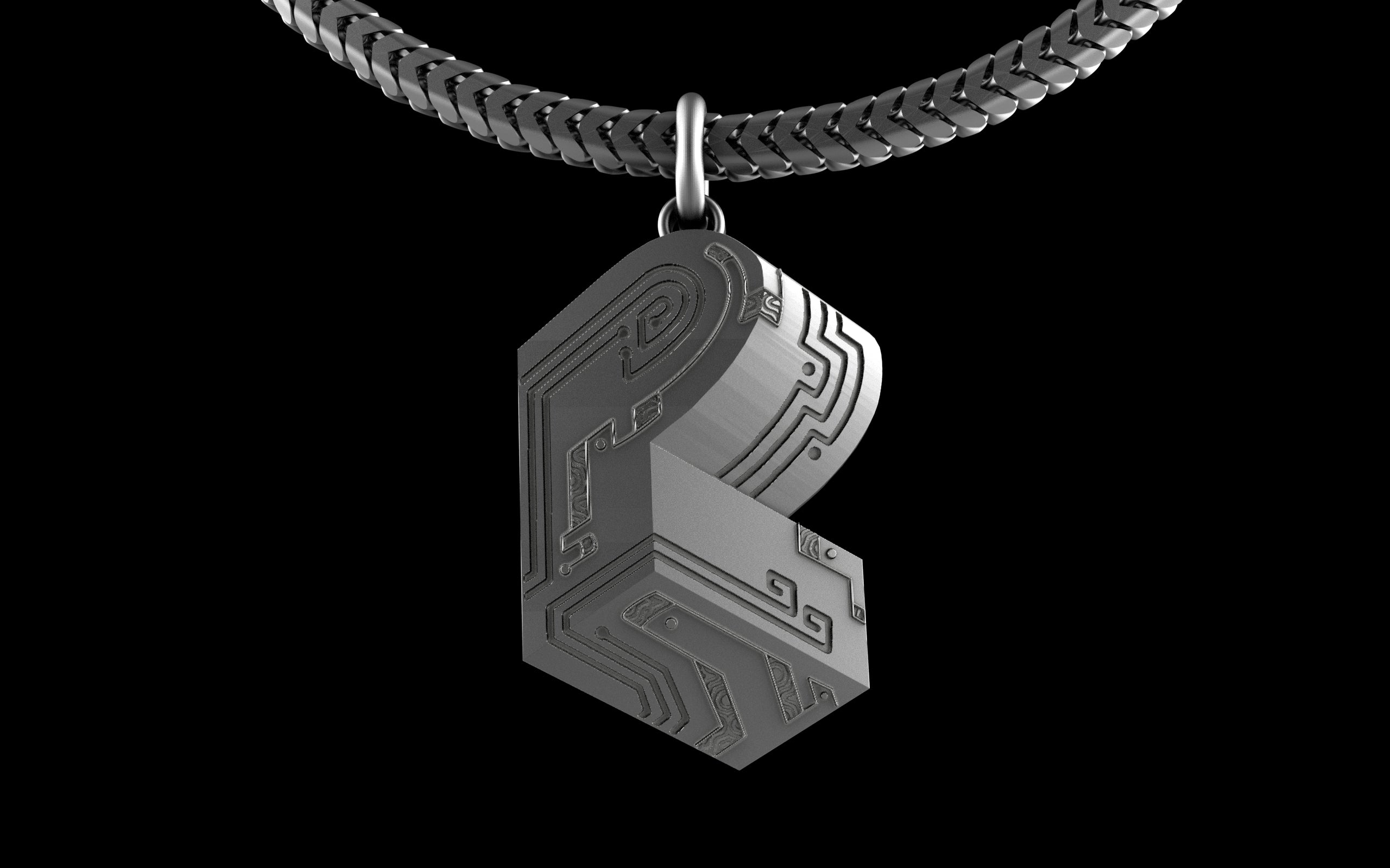 "Pretty Lights" Gemstone Pendant with Chain - Sterling Silver / Brass / Bronze 