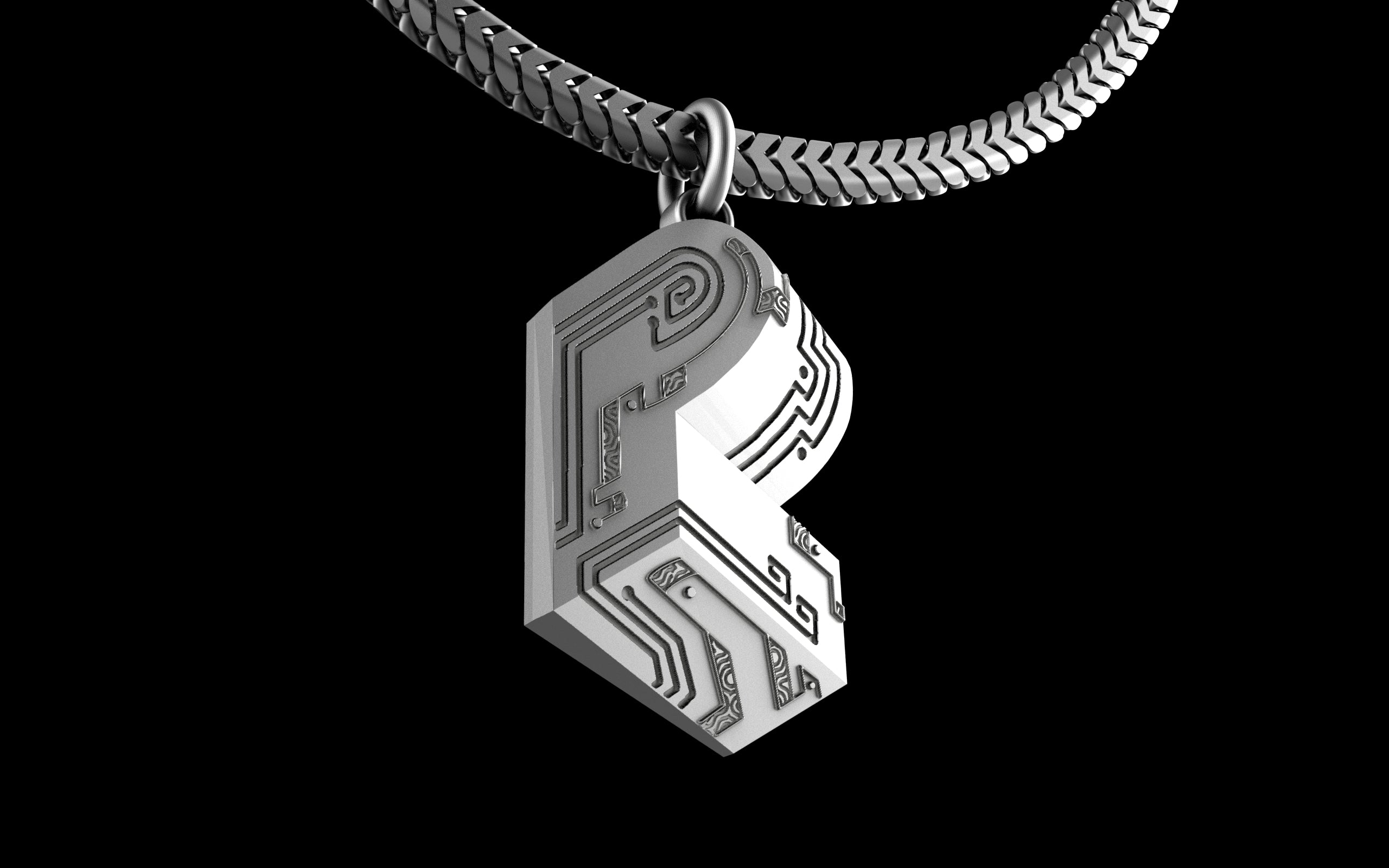 "Pretty Lights" Gemstone Pendant with Chain - Sterling Silver / Brass / Bronze 