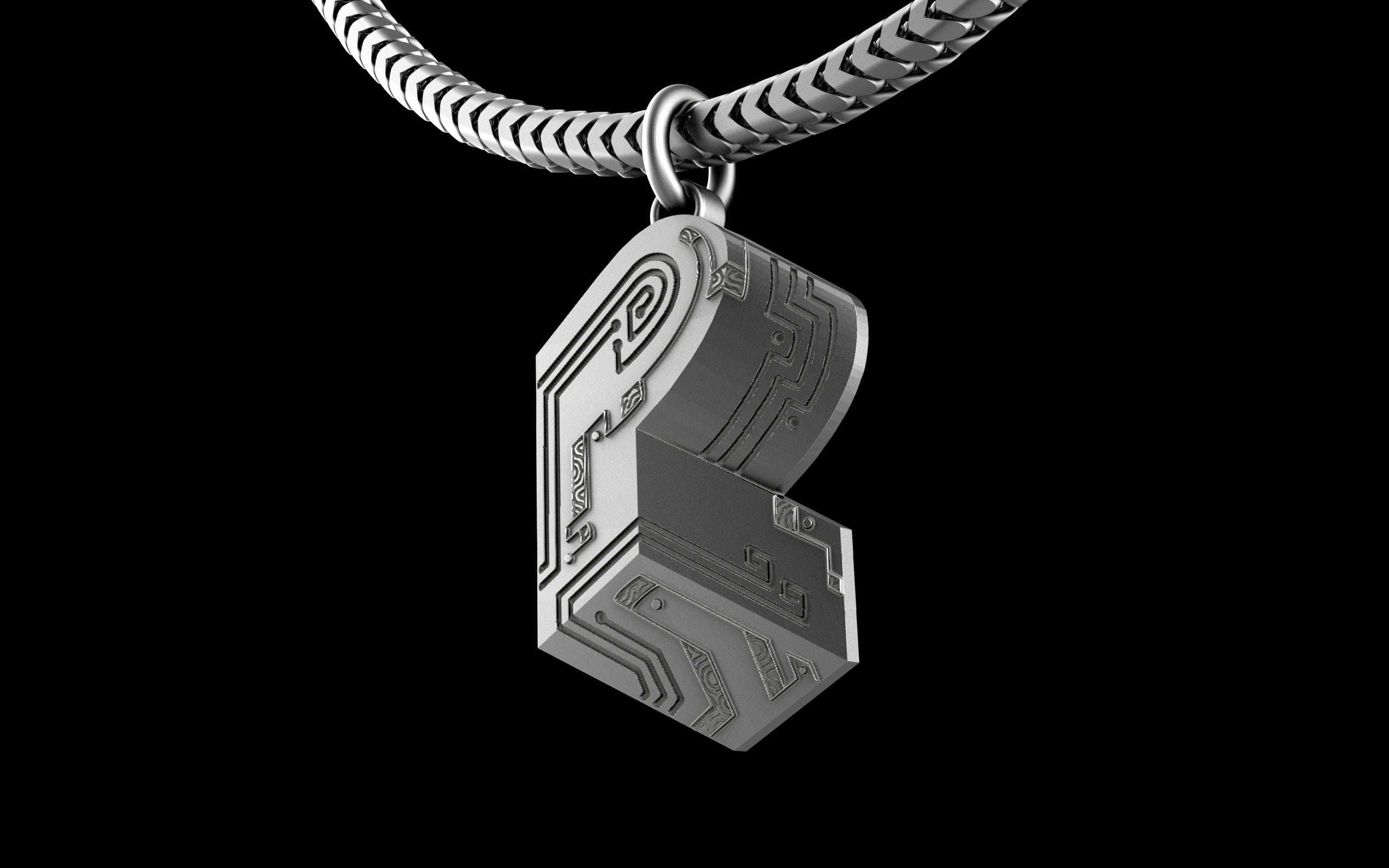 "Pretty Lights" Gemstone Pendant with Chain - Sterling Silver / Brass / Bronze 