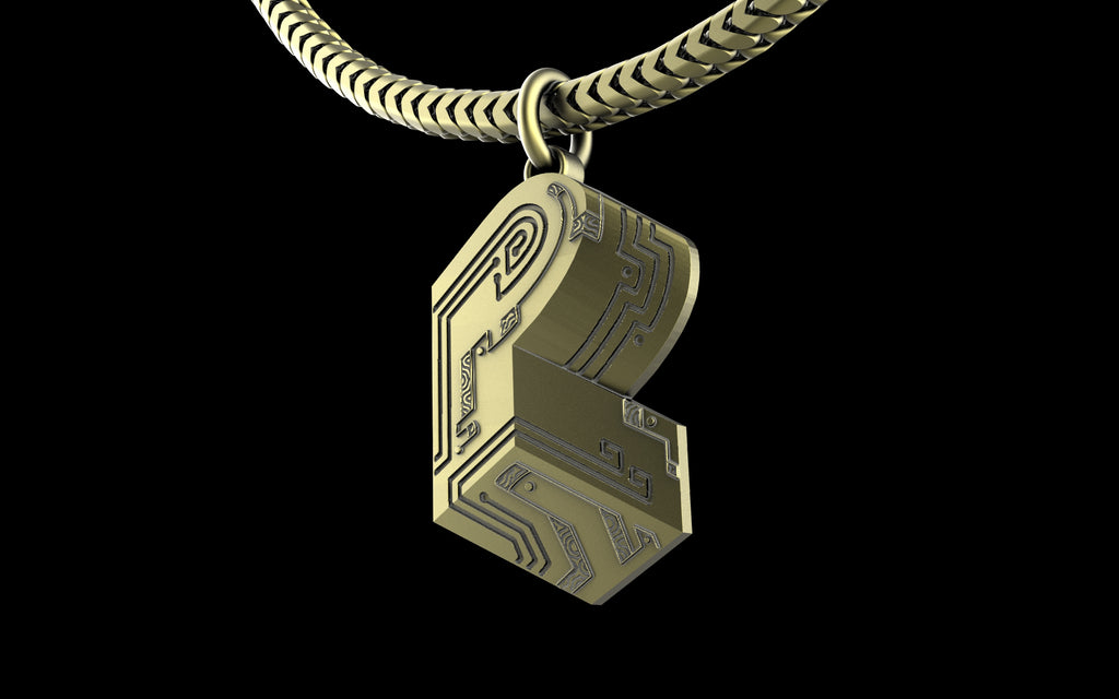"Pretty Lights" Gemstone Pendant with Chain - Sterling Silver / Brass / Bronze 