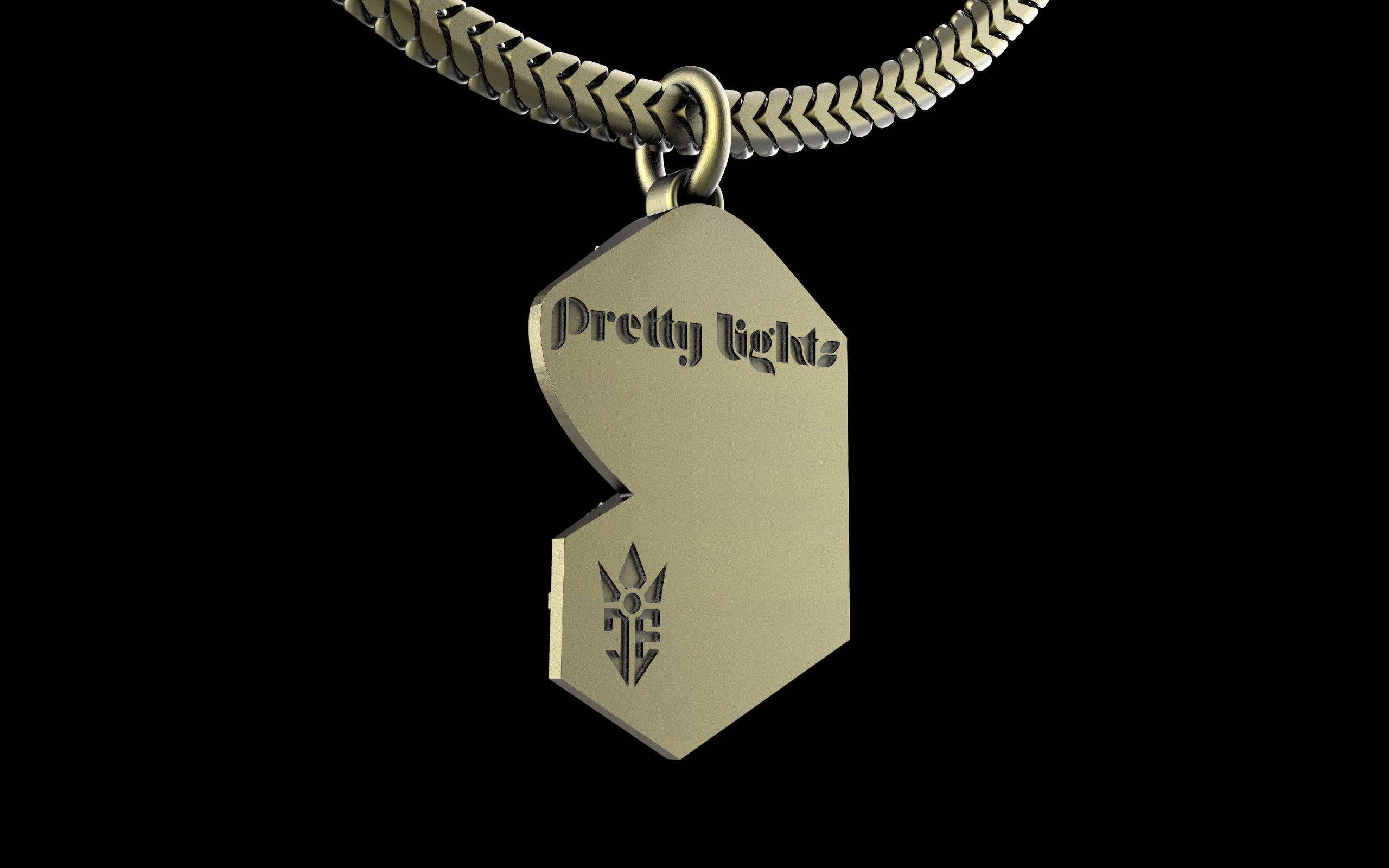 "Pretty Lights" Gemstone Pendant with Chain - Sterling Silver / Brass / Bronze 